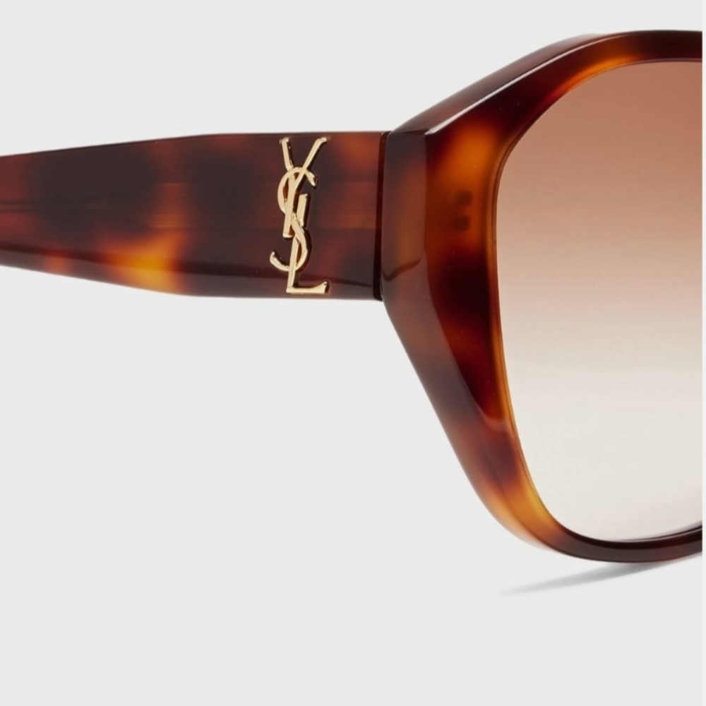 Auth Saint Laurent Brown‎ Tortoiseshell Sunglasses